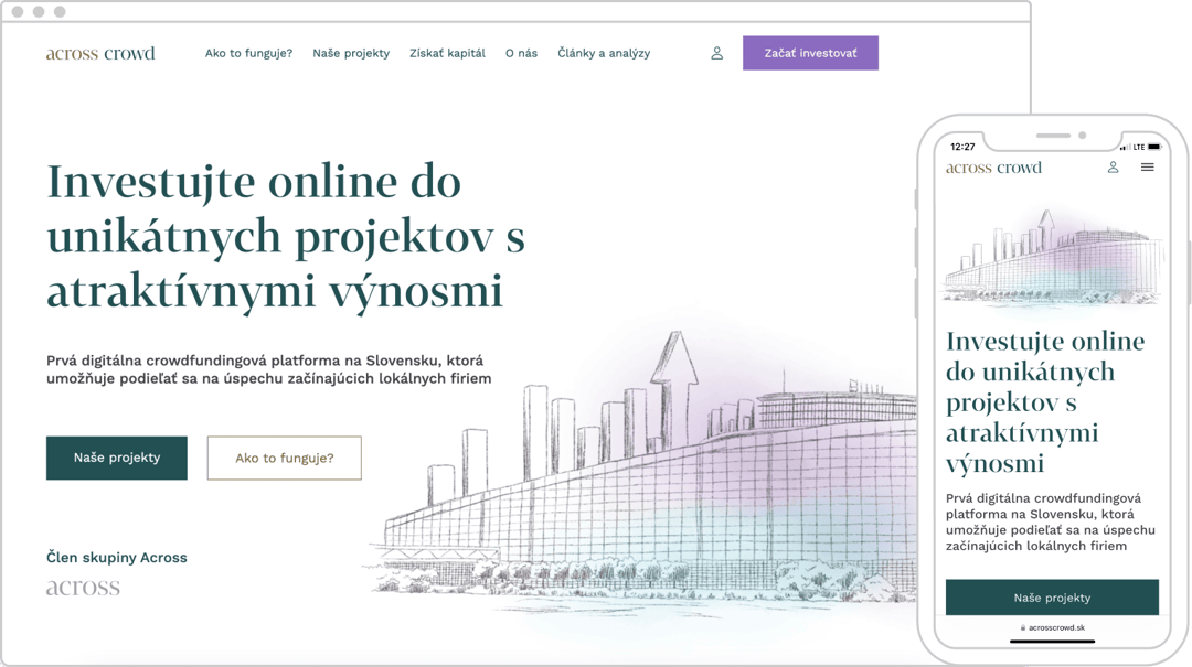 Across Crowd – crowdfundingová investičná platforma