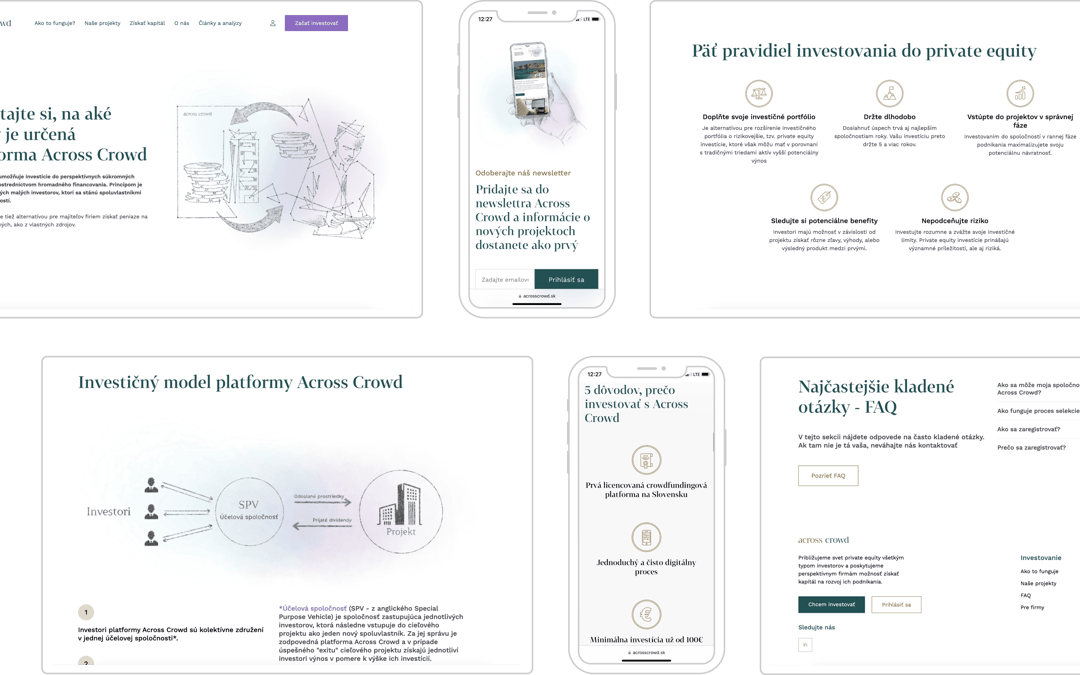 Across Crowd – prehľad investičných projektov na platforme