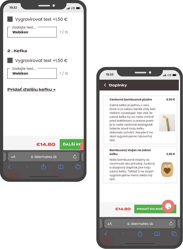 DeerMates – konfigurátor personalizovaných produktov